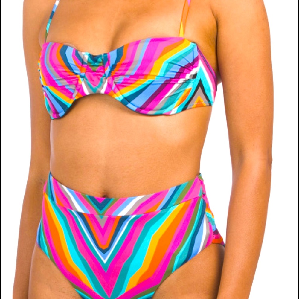 Trina Turk swimsuit top and bottoms together